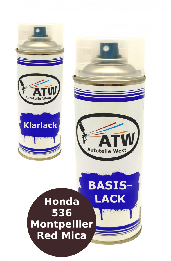 Autolack für Honda 536 Montpellier Red Mica +400ml Klarlack Set